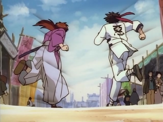 Rurouni Kenshin Ep 17: Fly to Your Dreams: The Adventures of Marimo, the Human Bullet @ 21:26