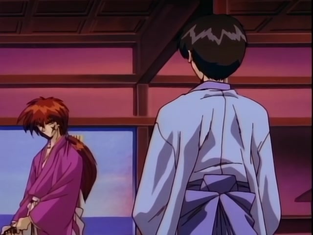 Rurouni Kenshin Ep 37: Shock! The Reverse-Blade is Broken: Sojiro's Tenken versus Kenshin @ 06:05