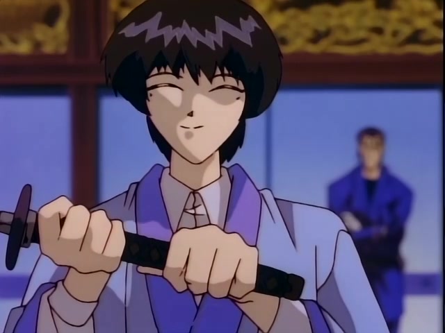 Rurouni Kenshin Ep 37: Shock! The Reverse-Blade is Broken: Sojiro's Tenken versus Kenshin @ 09:49