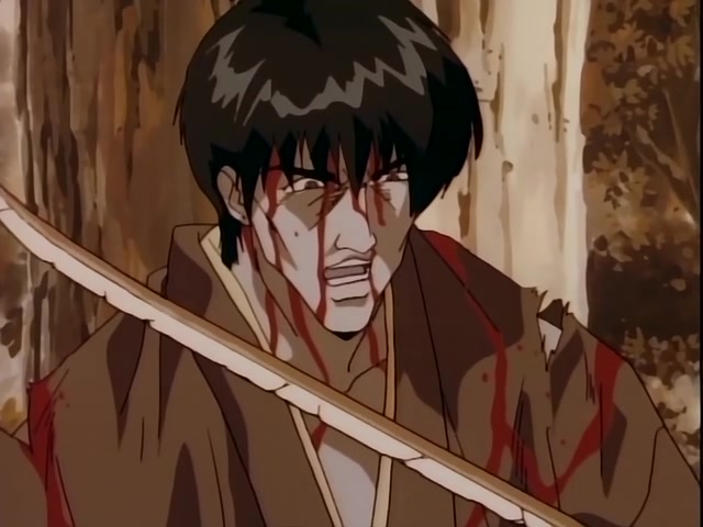 Rurouni Kenshin Ep 37: Shock! The Reverse-Blade is Broken: Sojiro's Tenken versus Kenshin @ 15:14