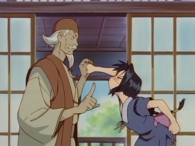 Rurouni Kenshin Ep 39: The Creator of the Reverse-Blade Sword: Shakku Arai's Final Swing @ 14:08