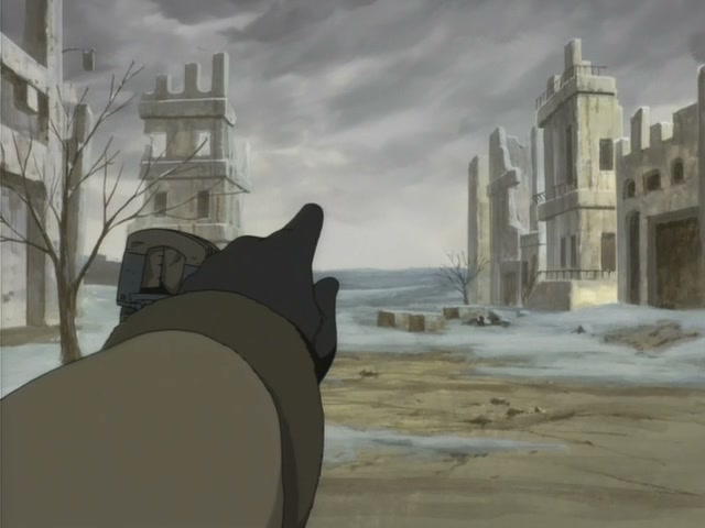 Wolf's Rain Ep 21: Battle's Red Glare @ 00:08:35