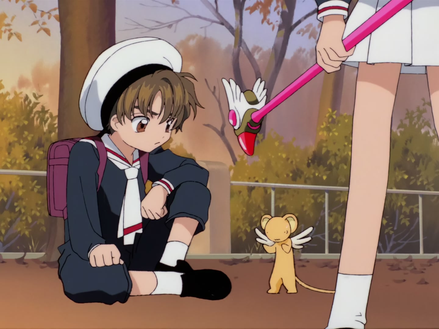 Cardcaptor Sakura Ep 32: Sakura, Kero, and Syaoran @ 00:02:39