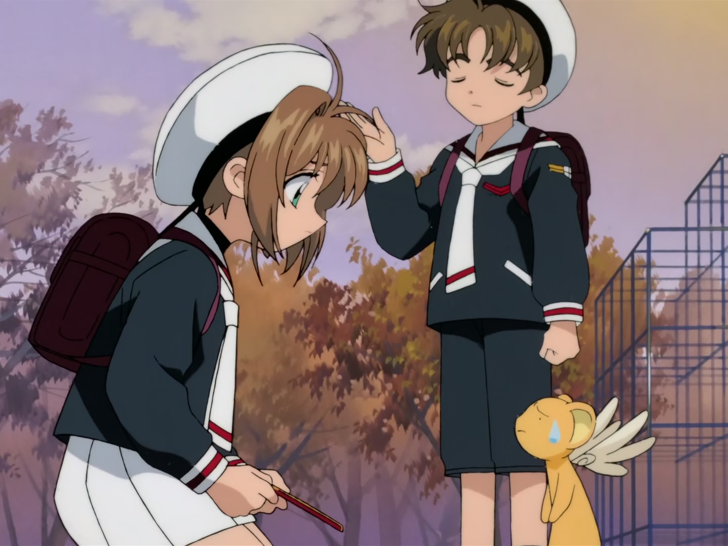 Cardcaptor Sakura Ep 32: Sakura, Kero, and Syaoran @ 00:03:42