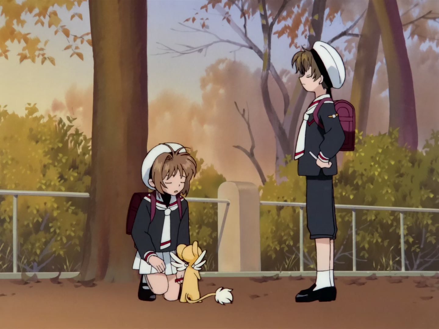 Cardcaptor Sakura Ep 32: Sakura, Kero, and Syaoran @ 00:03:47