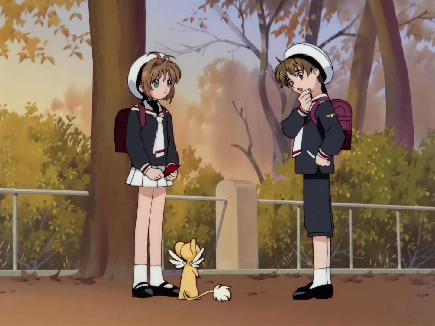 Cardcaptor Sakura Ep 32: Sakura, Kero, and Syaoran @ 00:03:57