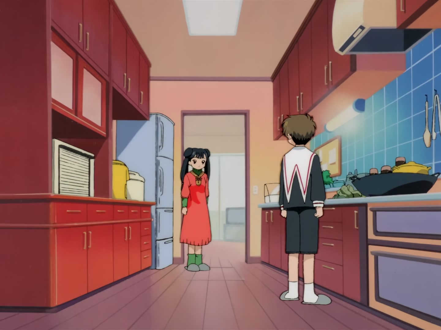 Cardcaptor Sakura Ep 32: Sakura, Kero, and Syaoran @ 00:06:38