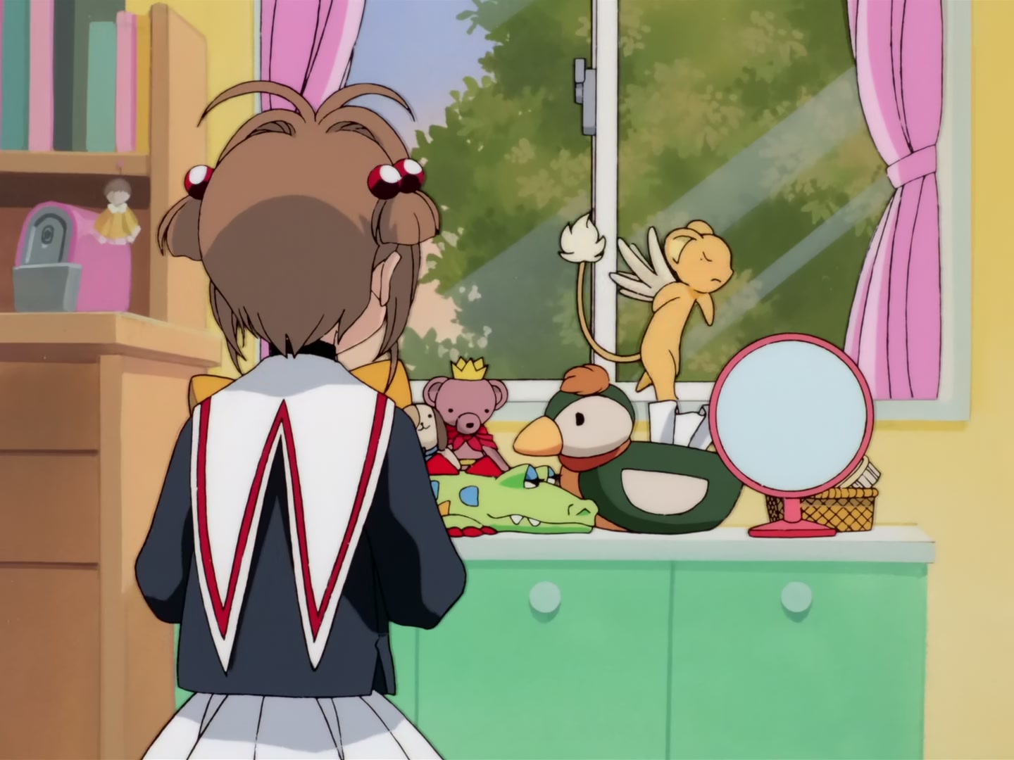 Cardcaptor Sakura Ep 32: Sakura, Kero, and Syaoran @ 00:07:15