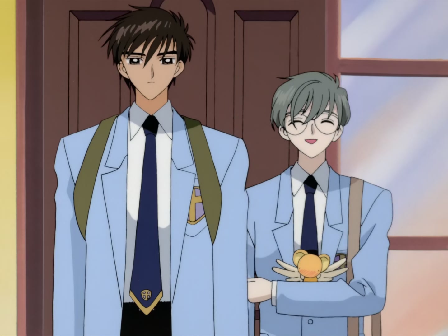 Cardcaptor Sakura Ep 32: Sakura, Kero, and Syaoran @ 00:07:46
