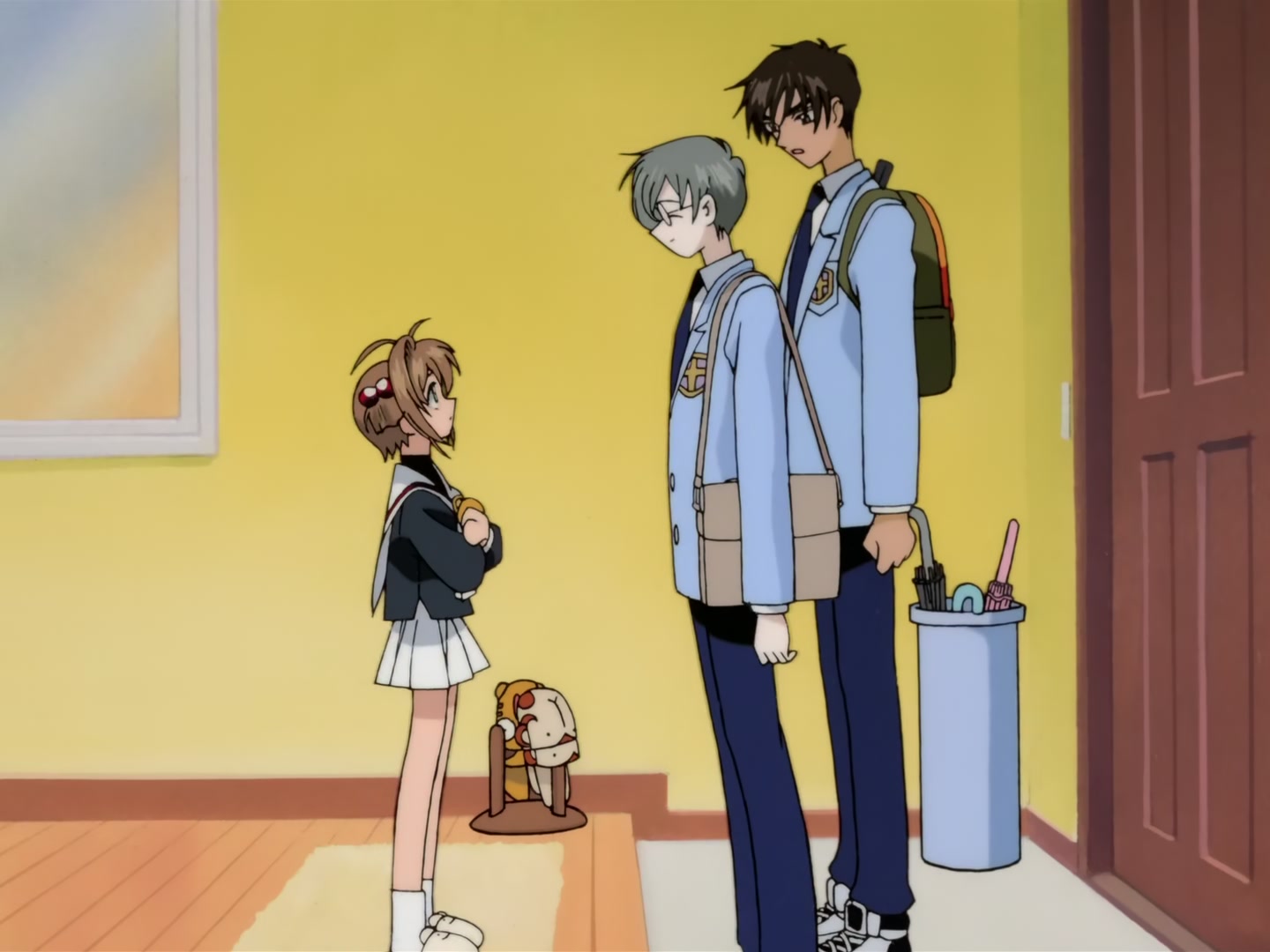 Cardcaptor Sakura Ep 32: Sakura, Kero, and Syaoran @ 00:08:02