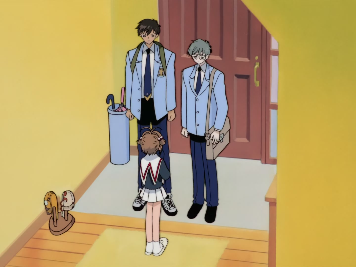 Cardcaptor Sakura Ep 32: Sakura, Kero, and Syaoran @ 00:08:07