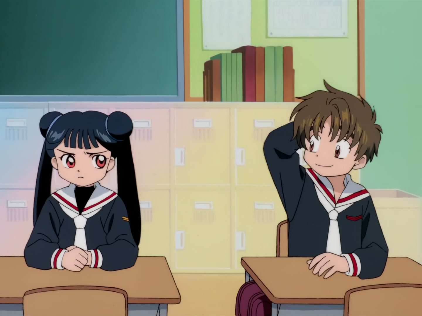 Cardcaptor Sakura Ep 32: Sakura, Kero, and Syaoran @ 00:13:39