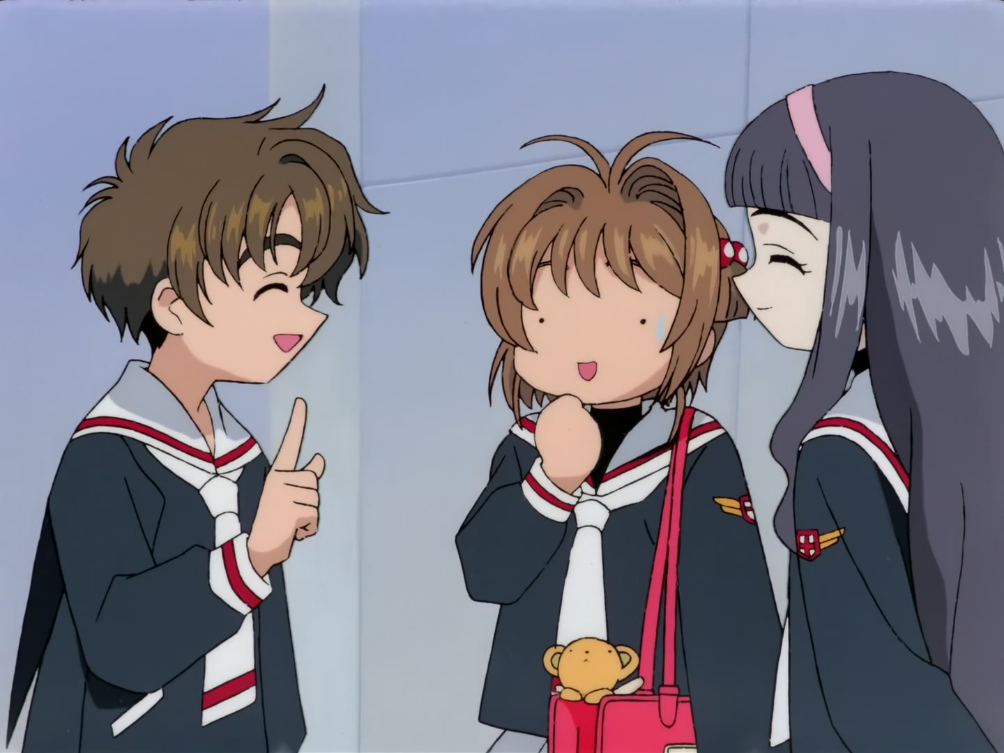 Cardcaptor Sakura Ep 32: Sakura, Kero, and Syaoran @ 00:14:16