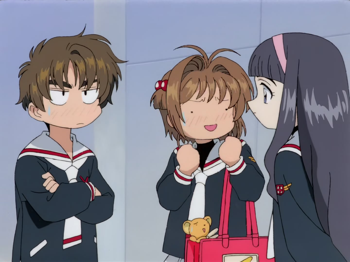 Cardcaptor Sakura Ep 32: Sakura, Kero, and Syaoran @ 00:14:21