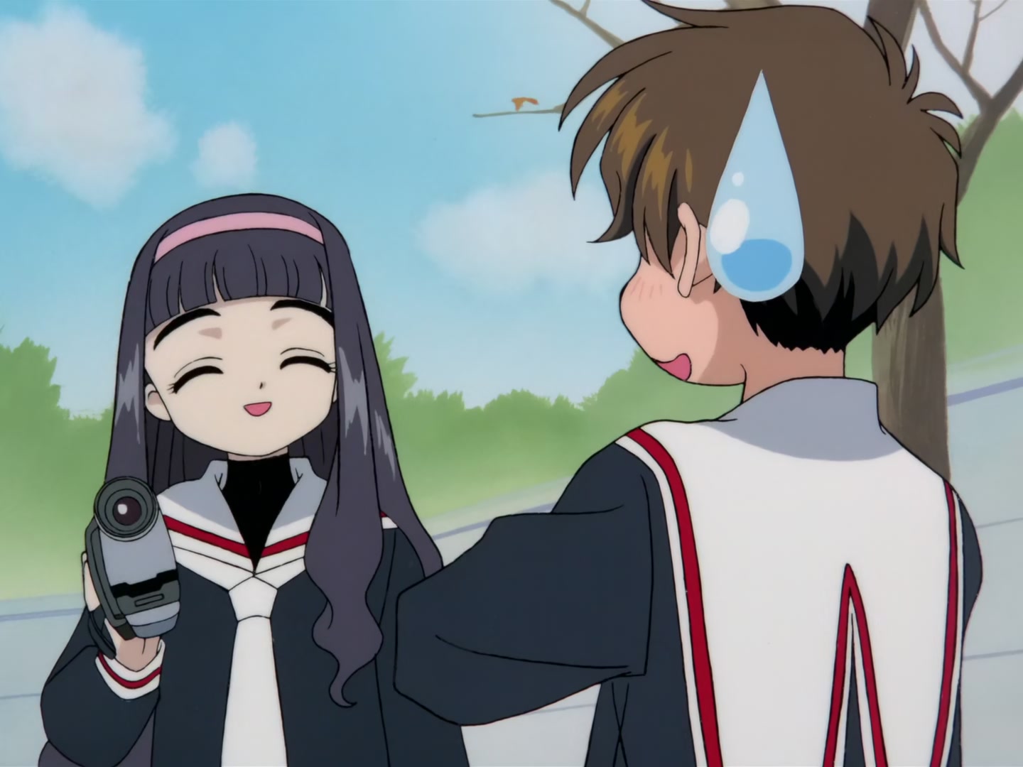 Cardcaptor Sakura Ep 32: Sakura, Kero, and Syaoran @ 00:14:36