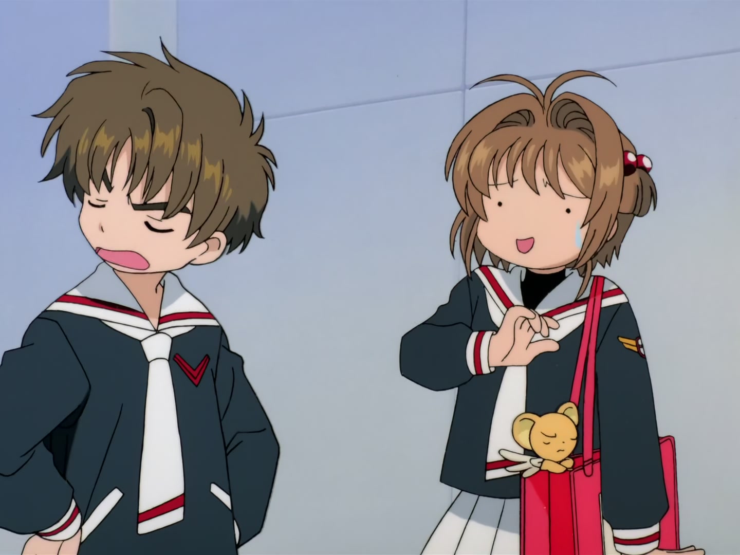 Cardcaptor Sakura Ep 32: Sakura, Kero, and Syaoran @ 00:14:52