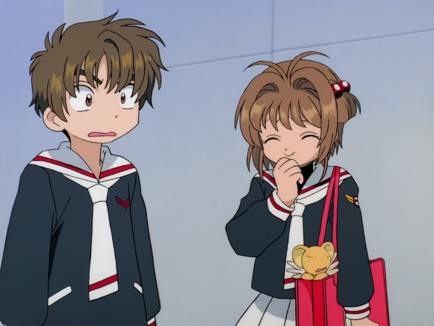 Cardcaptor Sakura Ep 32: Sakura, Kero, and Syaoran @ 00:15:02