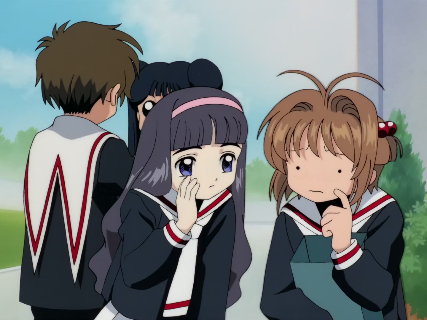 Cardcaptor Sakura Ep 32: Sakura, Kero, and Syaoran @ 00:17:23