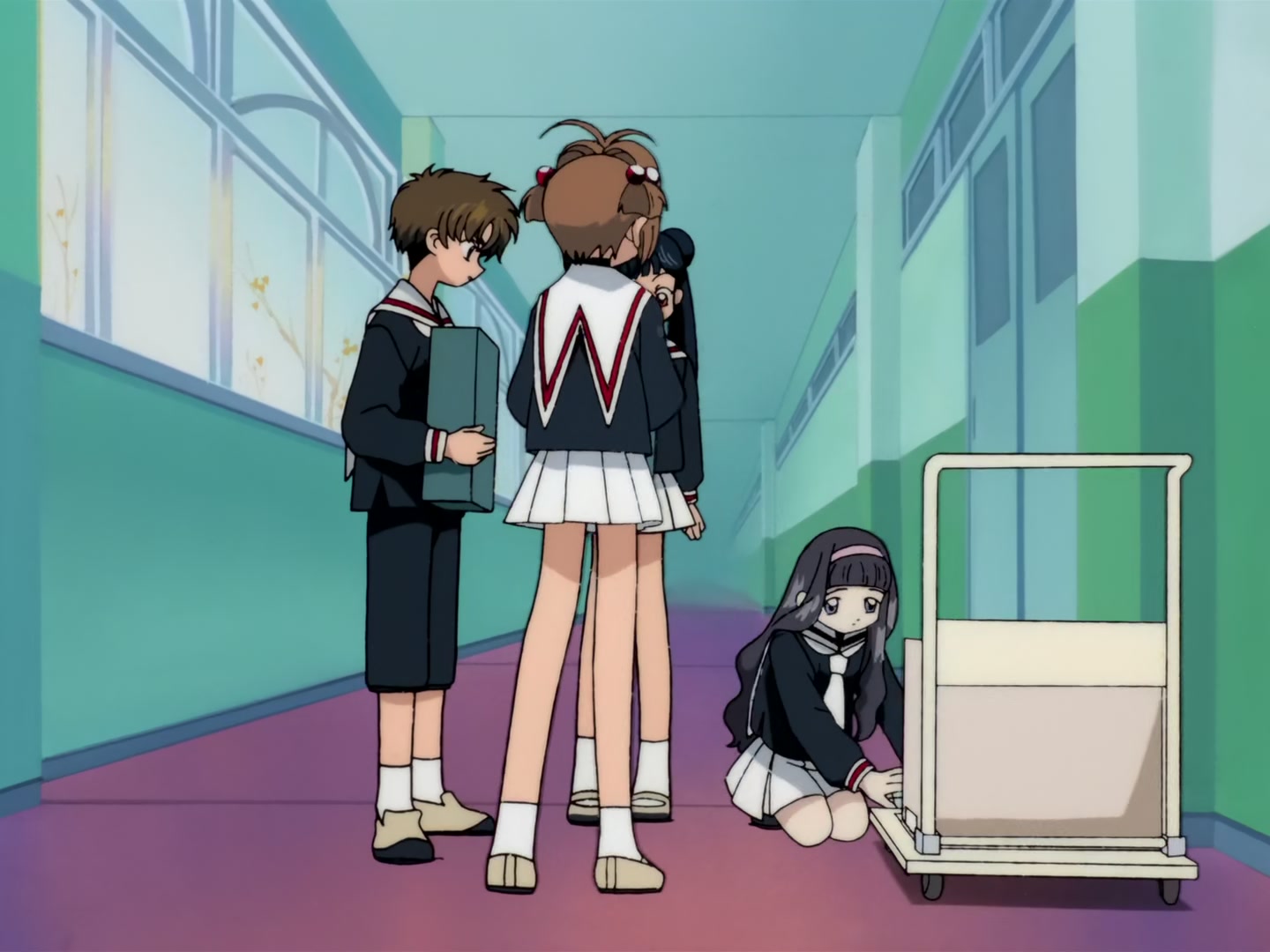 Cardcaptor Sakura Ep 32: Sakura, Kero, and Syaoran @ 00:18:09