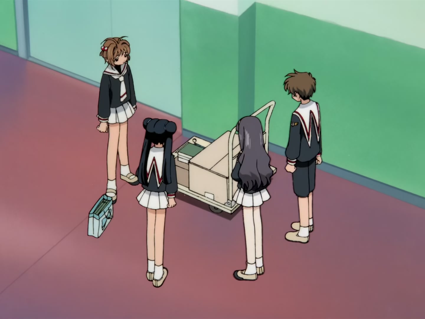 Cardcaptor Sakura Ep 32: Sakura, Kero, and Syaoran @ 00:19:01