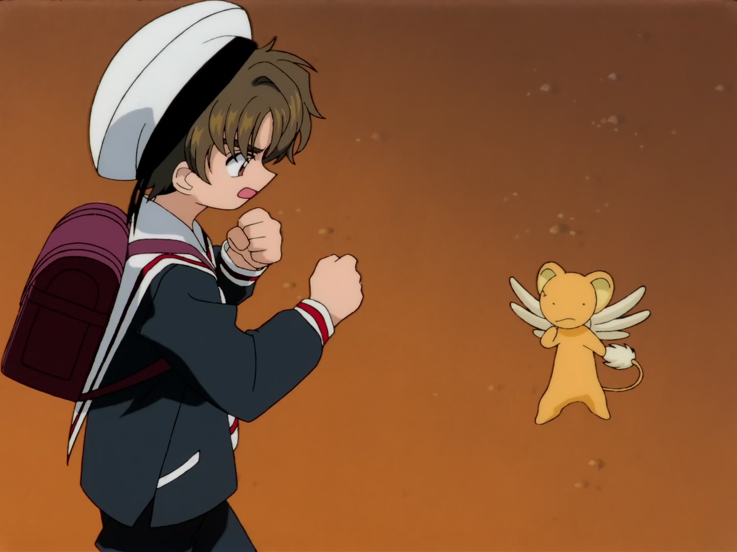 Cardcaptor Sakura Ep 32: Sakura, Kero, and Syaoran @ 00:21:06