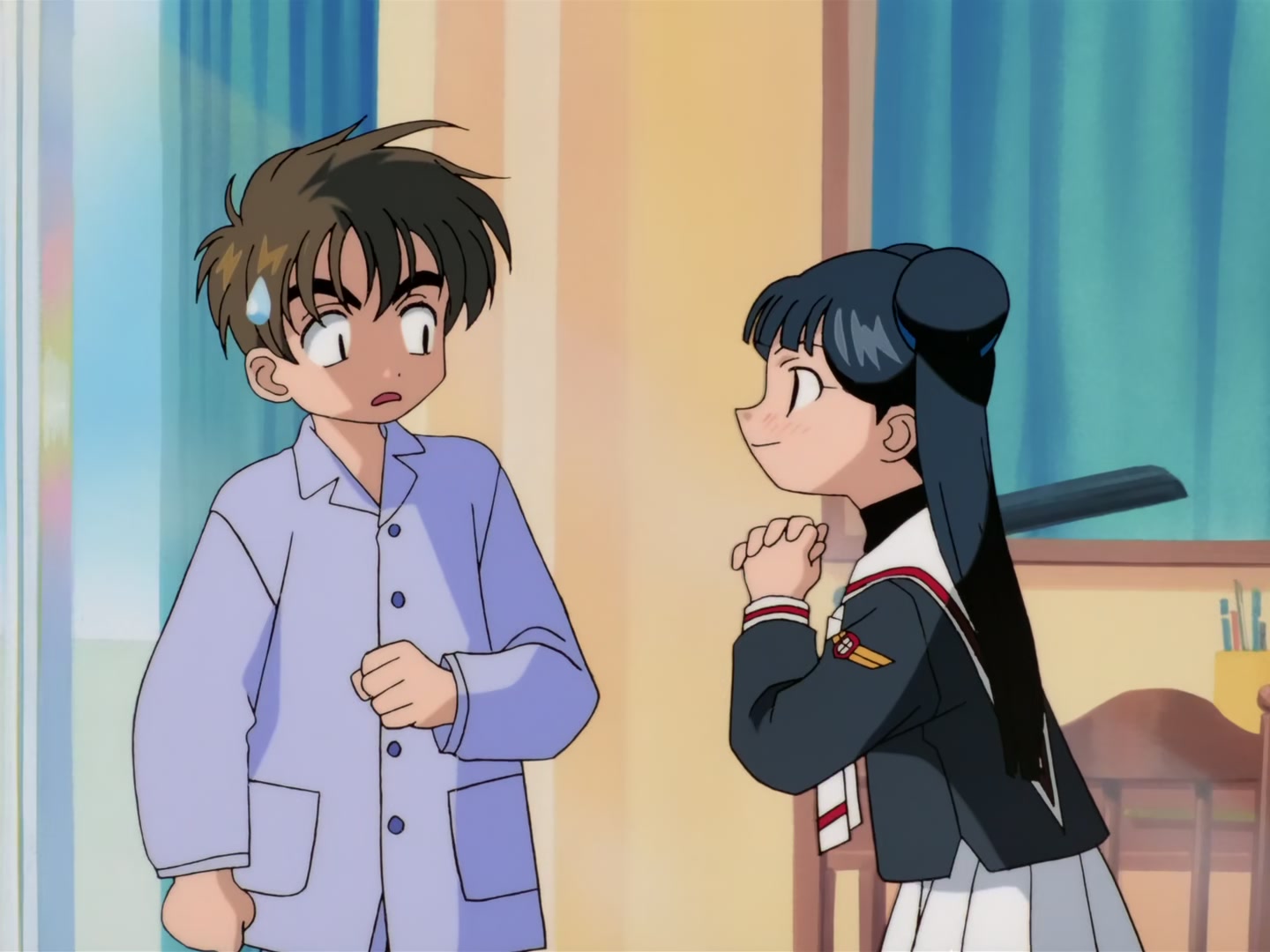 Cardcaptor Sakura Ep 32: Sakura, Kero, and Syaoran @ 00:22:40