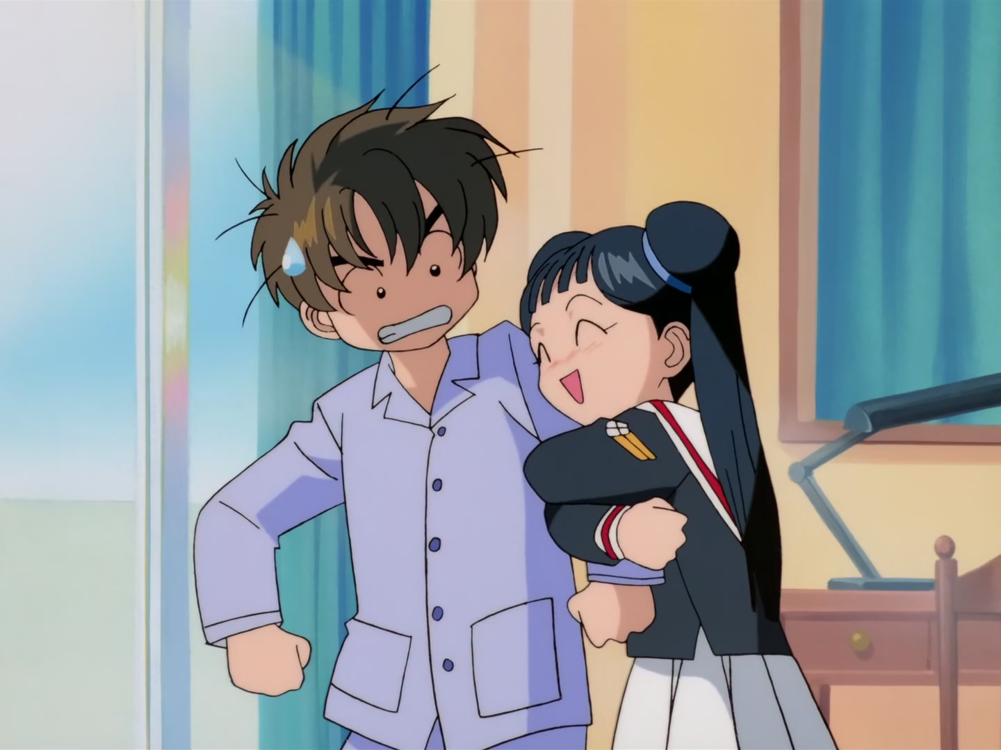Cardcaptor Sakura Ep 32: Sakura, Kero, and Syaoran @ 00:22:45