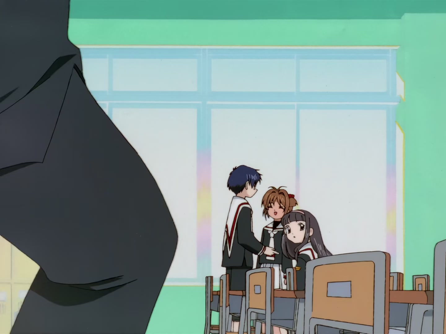 Cardcaptor Sakura Ep 57: Sakura, Syaoran, and the Elevator @ 00:04:18