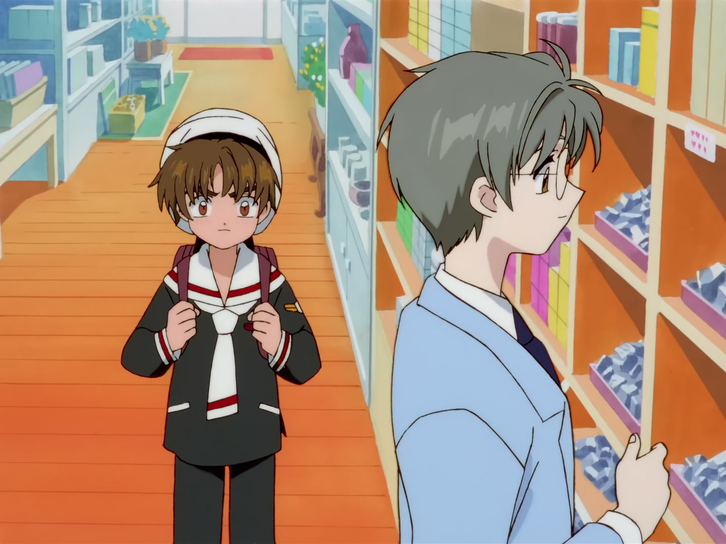 Cardcaptor Sakura Ep 57: Sakura, Syaoran, and the Elevator @ 00:08:22