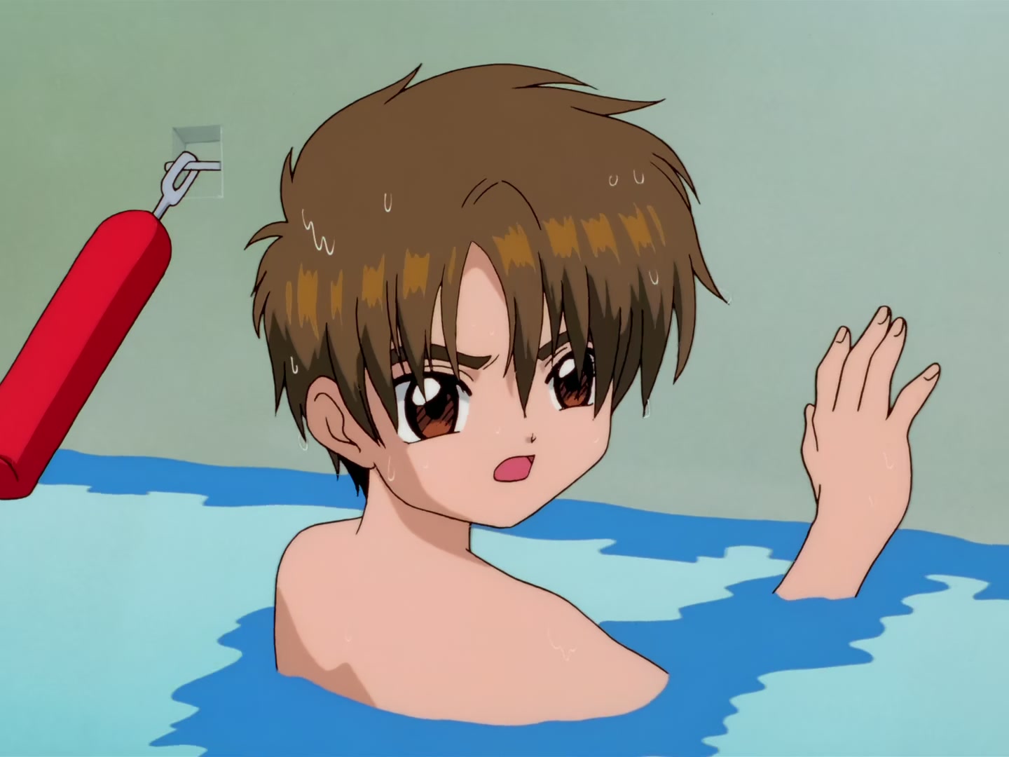 Cardcaptor Sakura Ep 63: Sakura, the Pool, and the Huge Wave @ 00:07:25