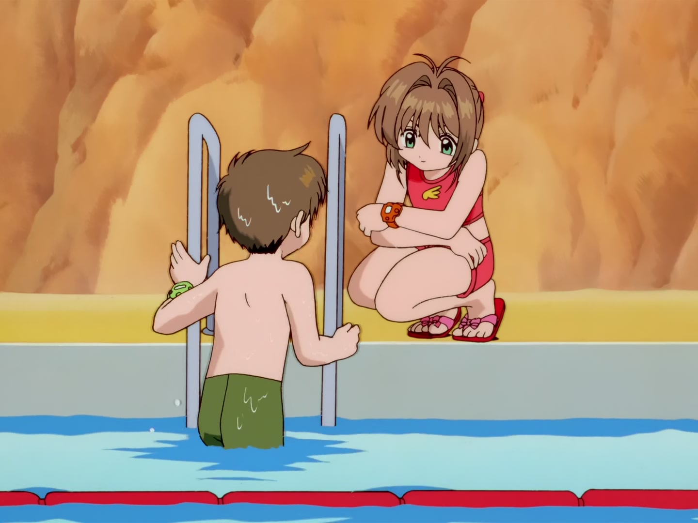 Cardcaptor Sakura Ep 63: Sakura, the Pool, and the Huge Wave @ 00:08:33
