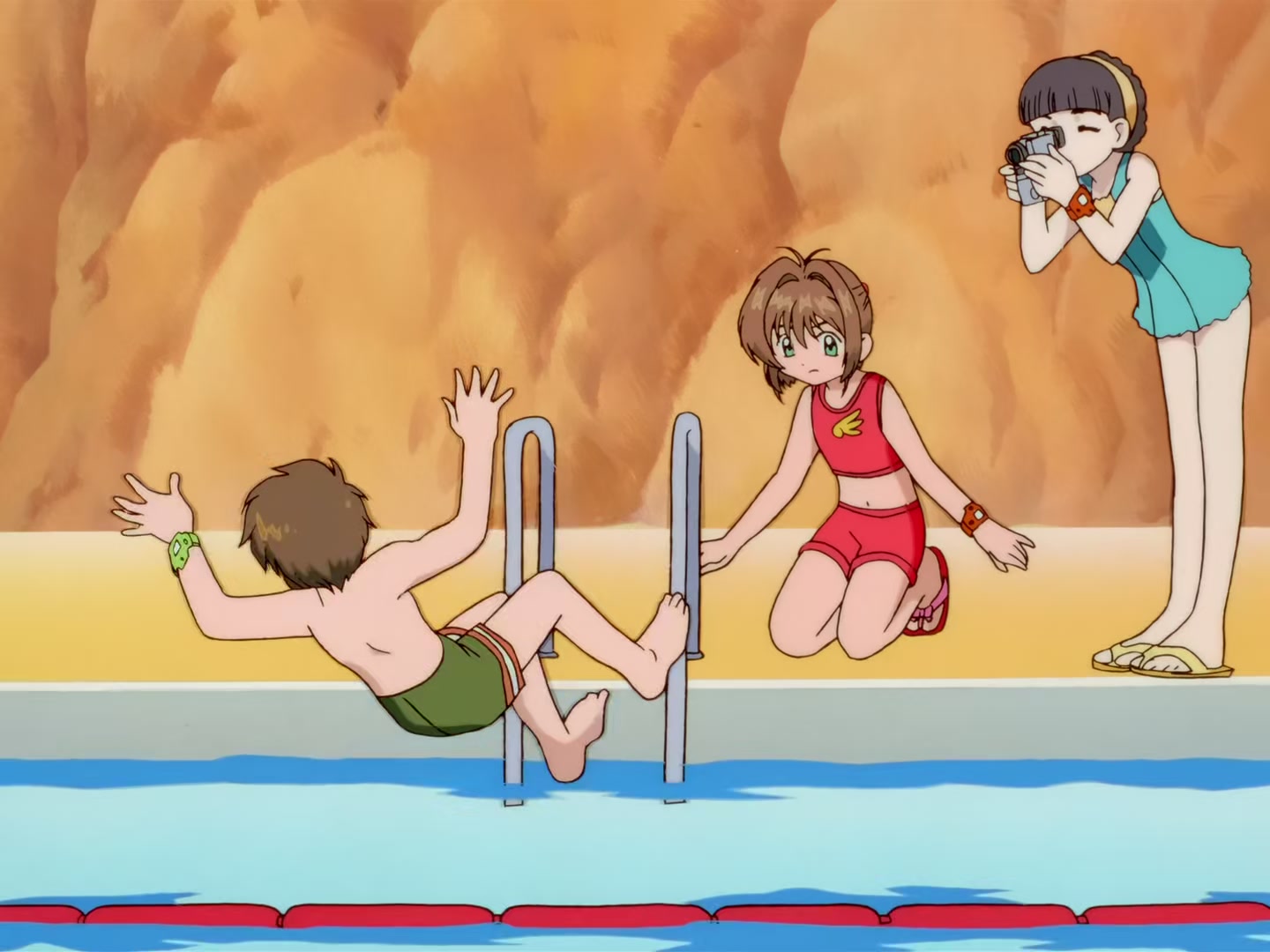 Cardcaptor Sakura Ep 63: Sakura, the Pool, and the Huge Wave @ 00:08:38