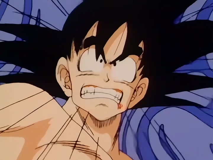 Dragon Ball Ep 147: Goku Hangs On @ 00:01:32