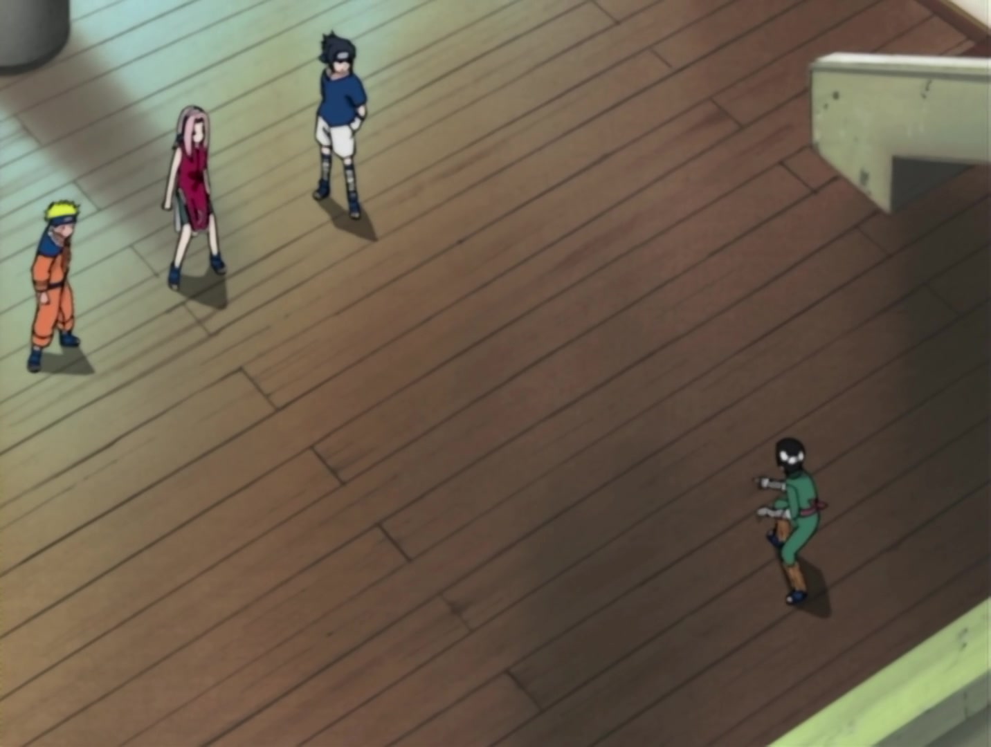 Naruto Ep 22: Chunin Challenge: Rock Lee vs. Sasuke! @ 04:03