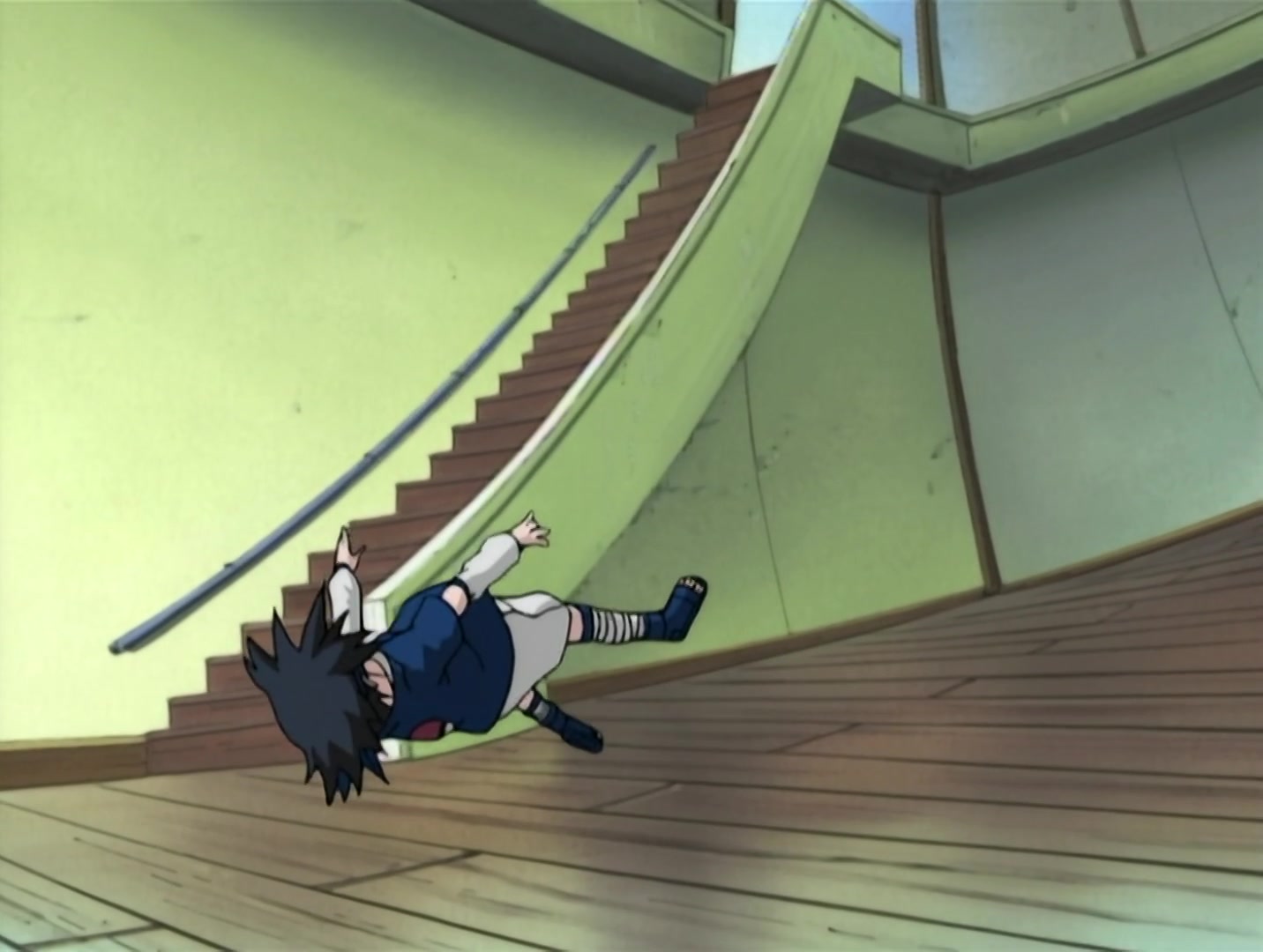 Naruto Ep 22: Chunin Challenge: Rock Lee vs. Sasuke! @ 07:51