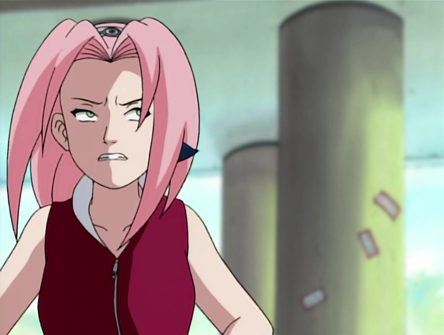 Naruto Ep 22: Chunin Challenge: Rock Lee vs. Sasuke! @ 12:29