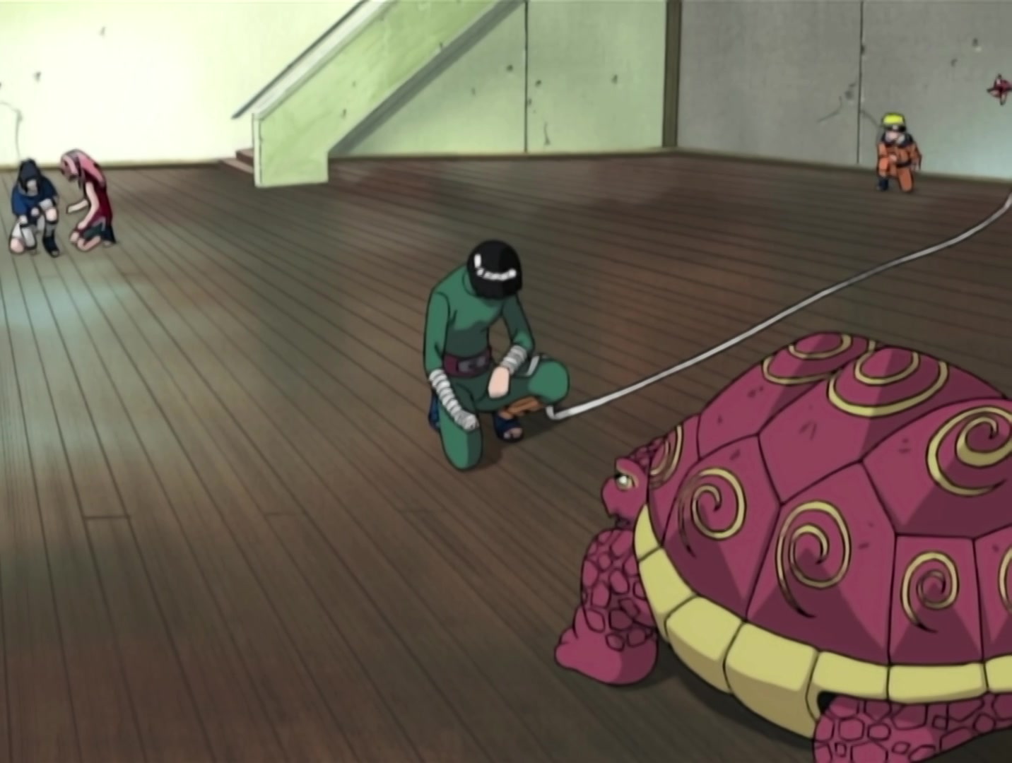 Naruto Ep 22: Chunin Challenge: Rock Lee vs. Sasuke! @ 13:02