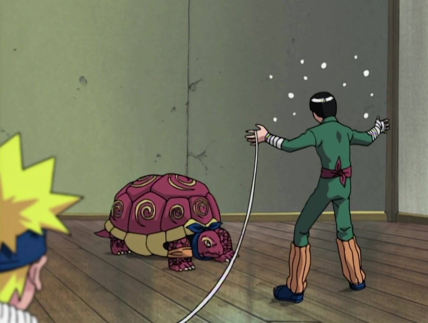 Naruto Ep 22: Chunin Challenge: Rock Lee vs. Sasuke! @ 13:28