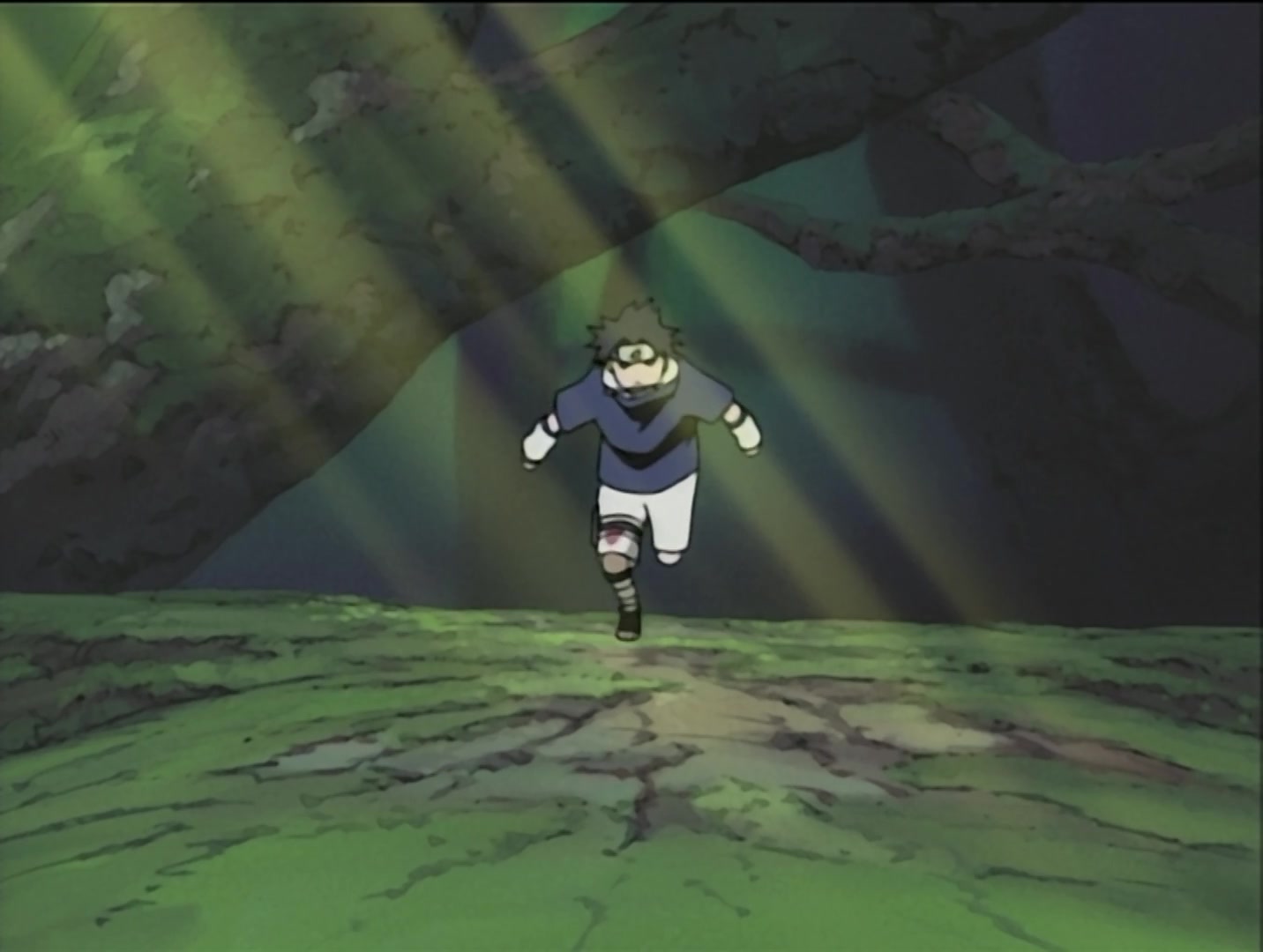 Naruto Ep 30: The Sharingan Revived: Dragon-Flame Jutsu! @ 03:33