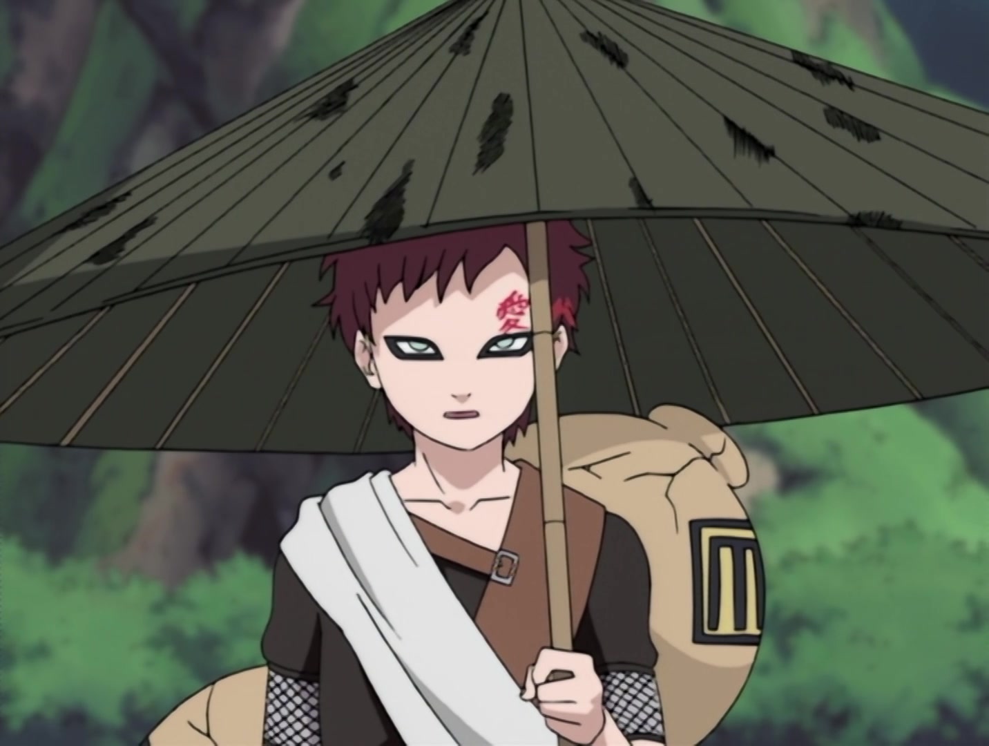 Naruto Ep 34: Akamaru Trembles: Gaara's Cruel Strength! @ 14:40