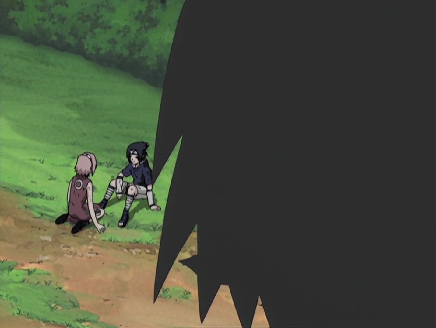 Naruto Ep 39: Bushy Brow's Rival: Sasuke vs. Yoroi! @ 15:50