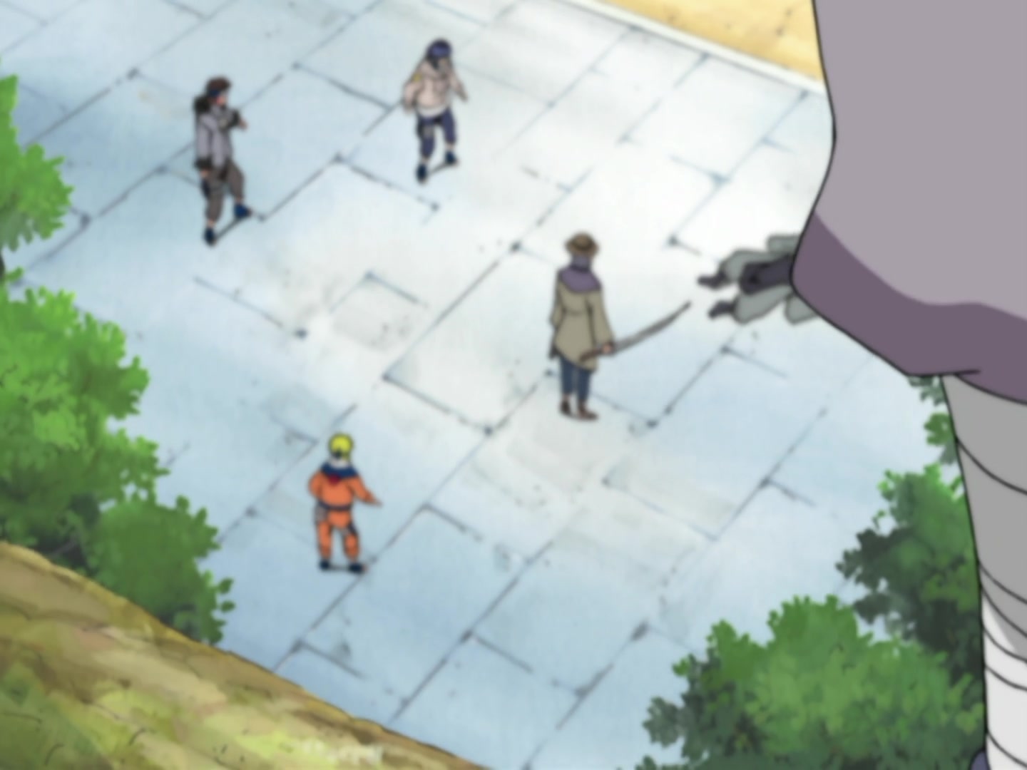 Naruto Ep 160: Hunt or Be Hunted! Showdown at the O.K. Temple! @ 16:00