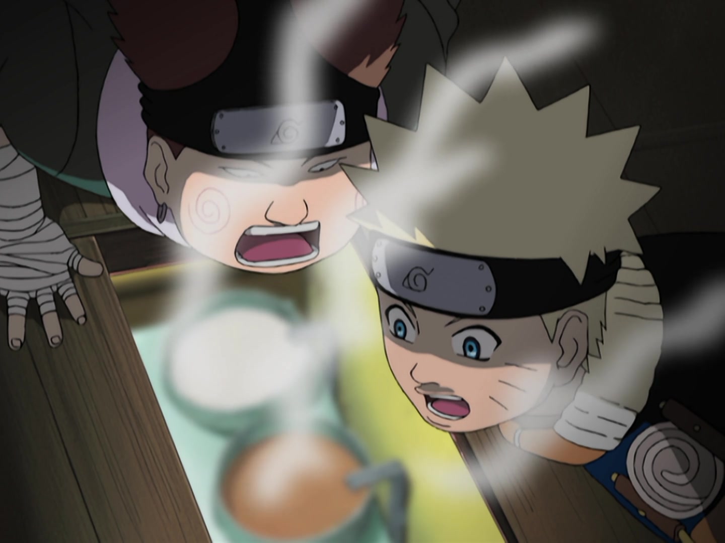 Naruto Ep 168: Mix It, Stretch It, Boil It Up! Burn, Copper Pot, Burn! @ 02:54