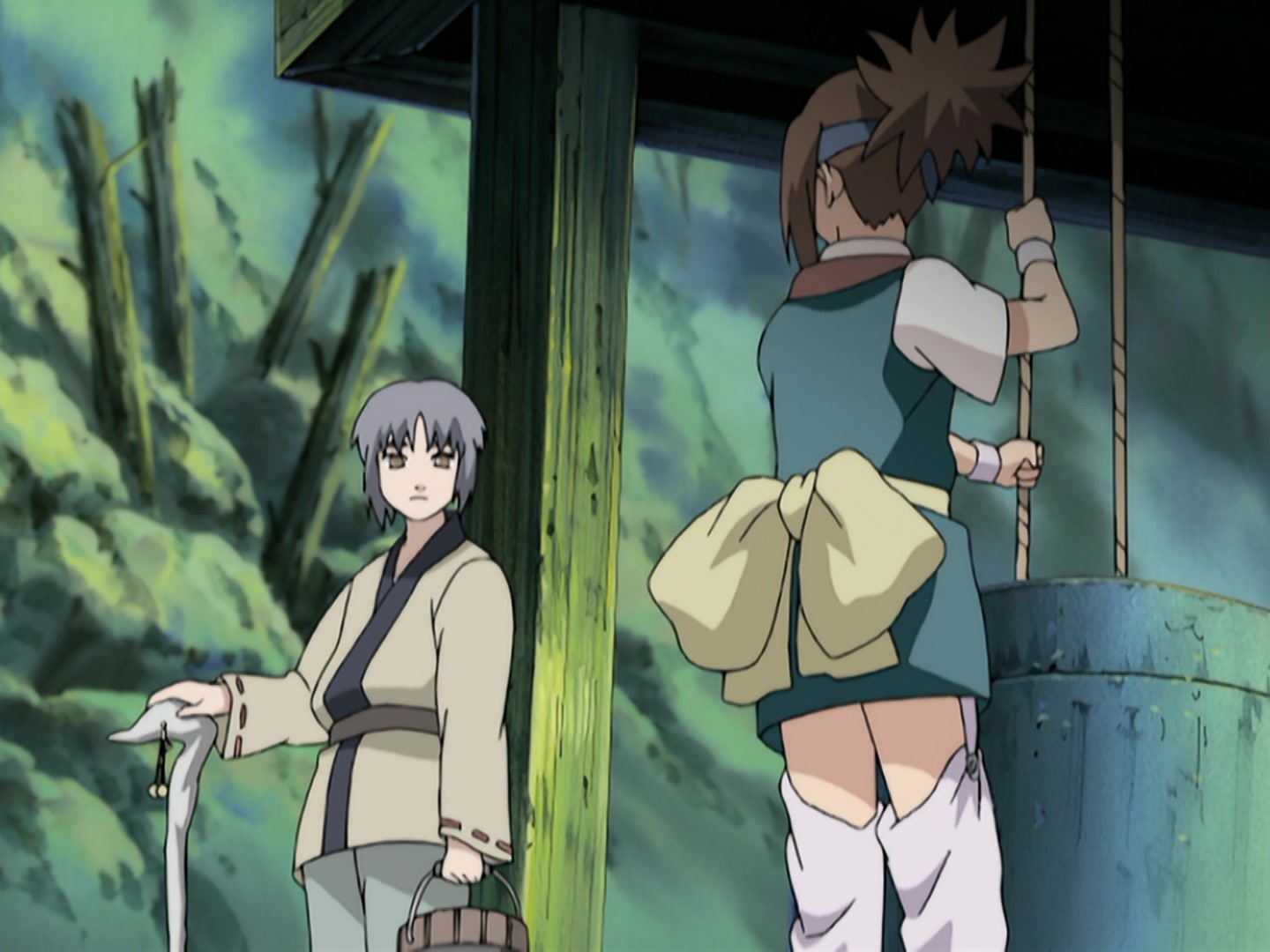 Naruto Ep 180: Hidden Jutsu! The Price of the Ninja Art: Kujaku! @ 21:00