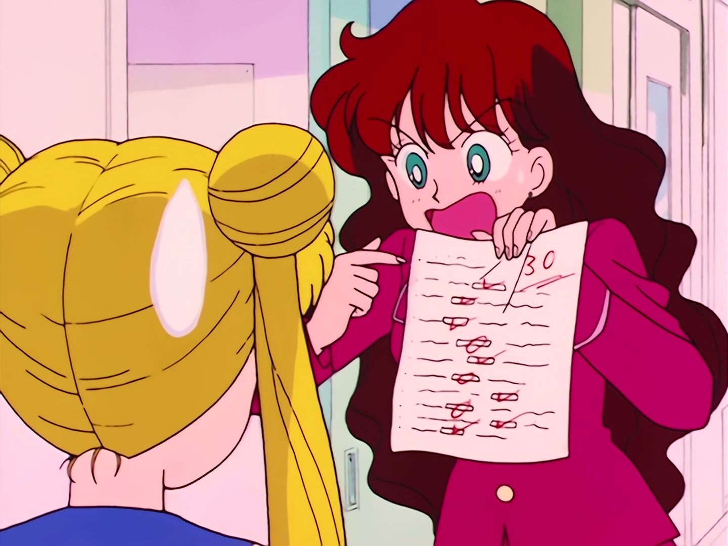 Sailor Moon Ep 1: The Crybaby Usagi's Magnificent Transformation @ 00:03:57