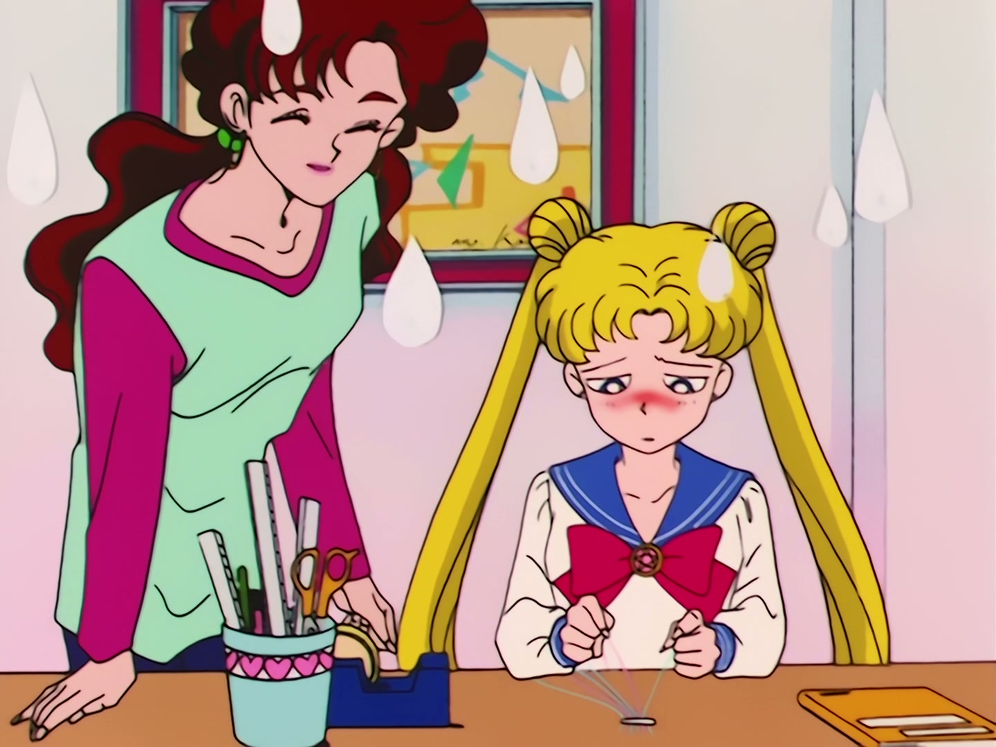 Sailor Moon Ep 77: Shared Feelings! Usagi and Mamoru in Love Once Again @ 00:09:09