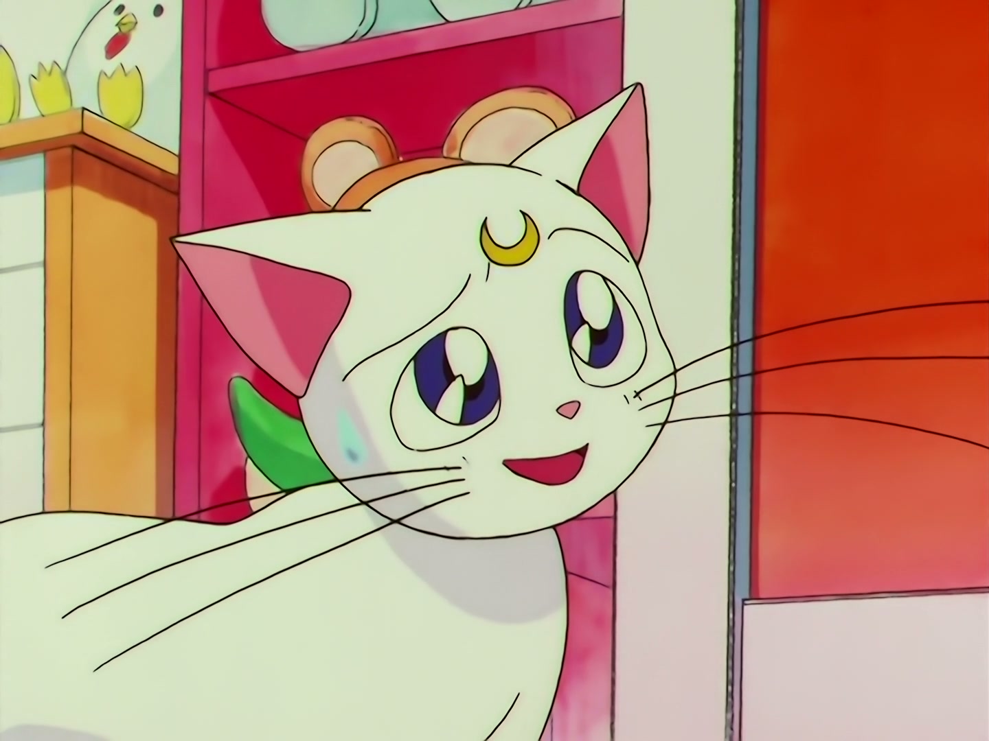 Sailor Moon Ep 133: Artemis is Cheating? Enter the Mysterious Kitten @ 00:08:55