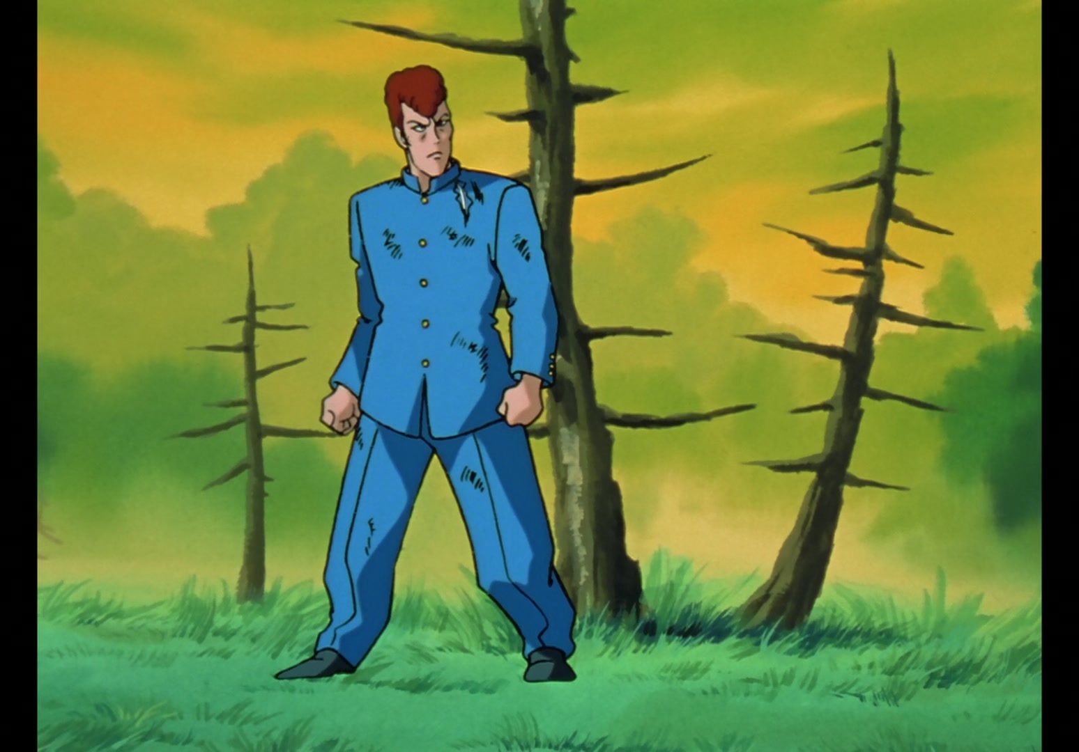 Yu Yu Hakusho Ep 12: Rando Rises, Kuwabara Falls @ 00:03:28
