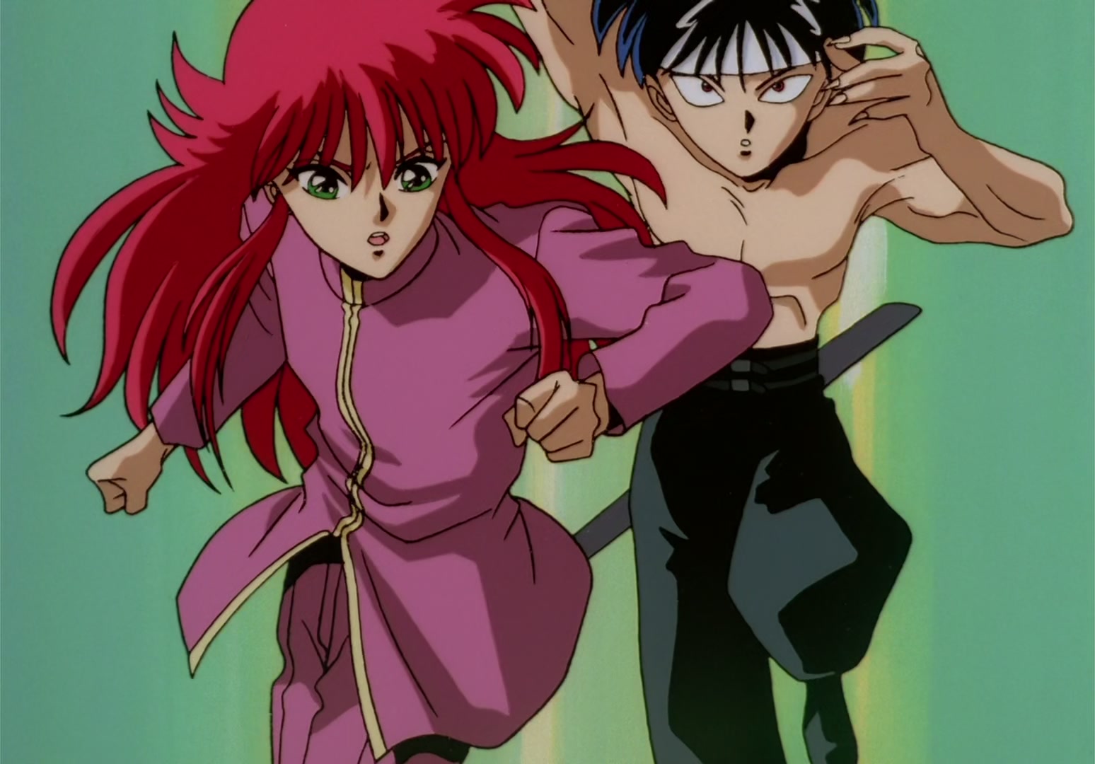 Yu Yu Hakusho Ep 13: Yusuke vs. Rando: 99 Attacks @ 00:01:04