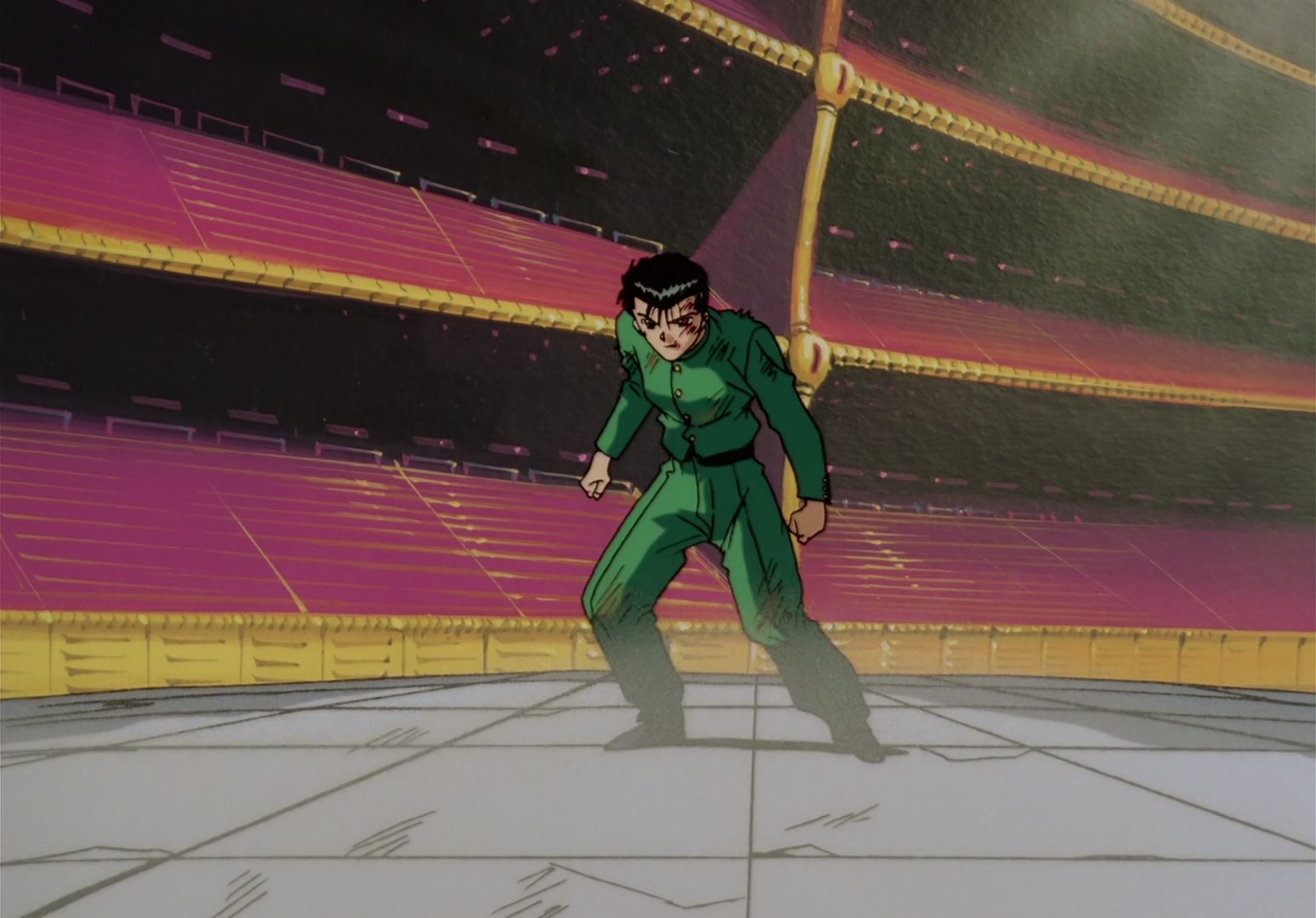 Yu Yu Hakusho Ep 13: Yusuke vs. Rando: 99 Attacks @ 00:01:15